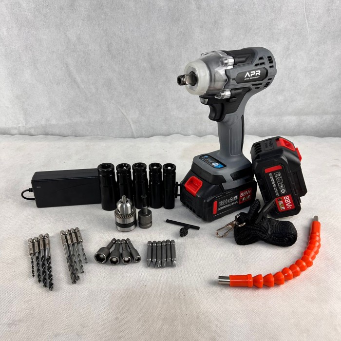 Impact Wrench APR JAPAN 450NM Pembuka Baut Fullset Terbaru