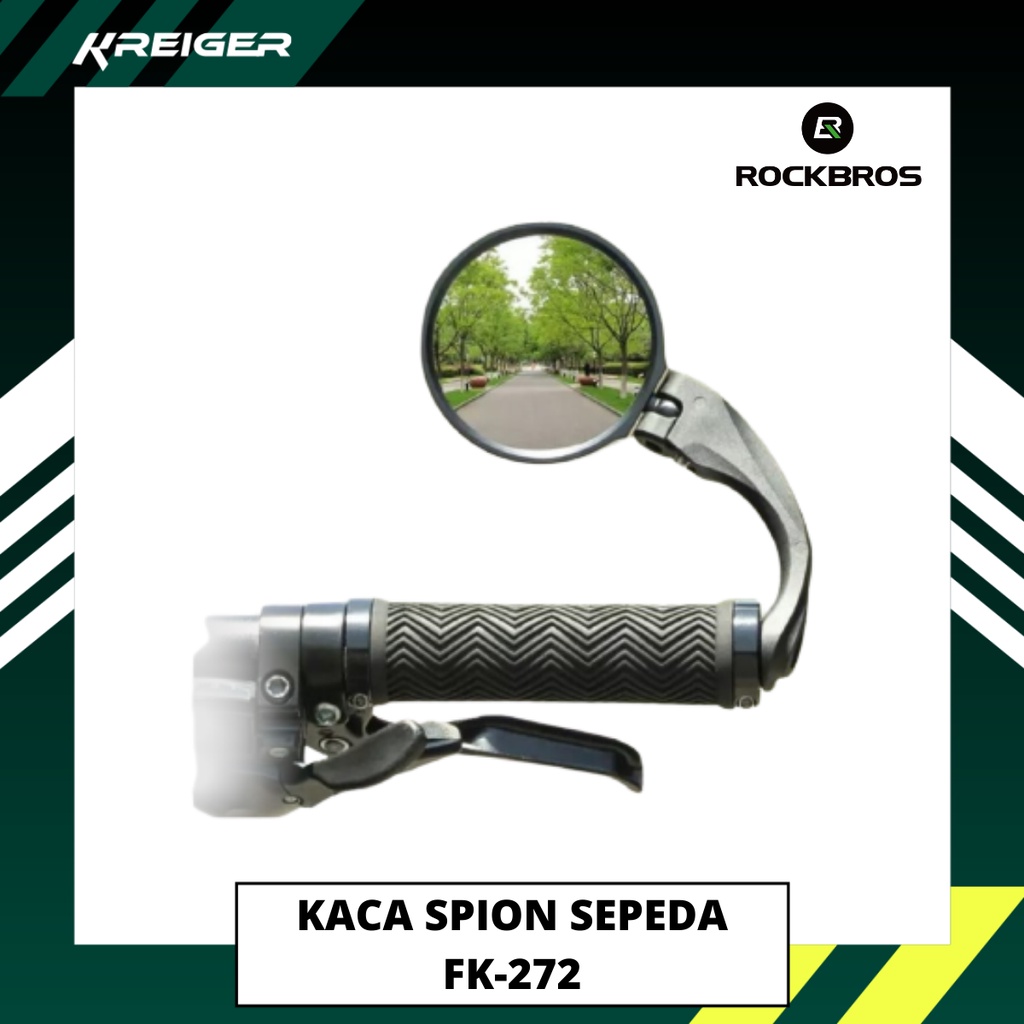 Kaca Spion Sepeda Rockbros FK-272 Mirror Bicycle Rear View Sepedah Gowes Roadbike Lipat MTB BMX