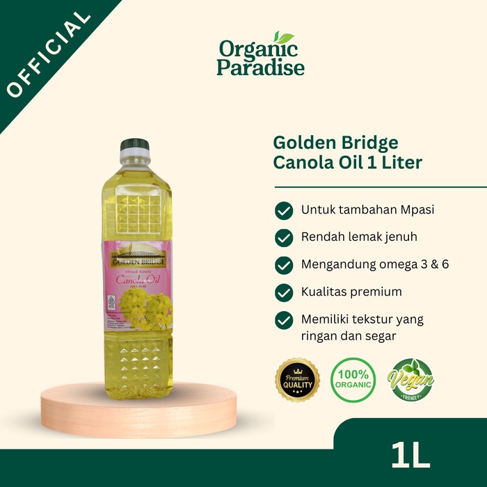 

GOLDEN BRIDGE CANOLA OIL BOTOL 1 LITER