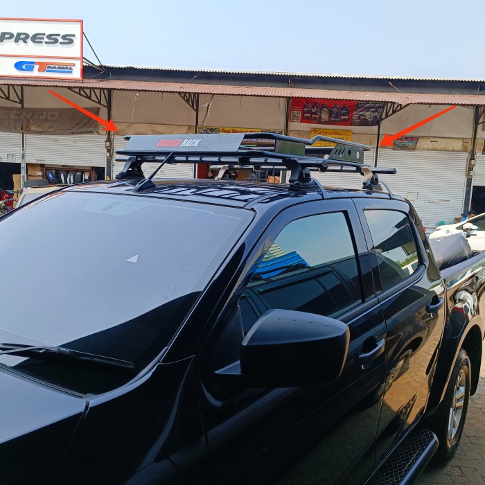 Roof Rack Komplit Crossbar Mobil Hilux Triton D-Max Ranger Navara