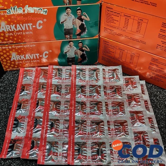 ready- Vitamin C 500mg 500 mg ARKAVIT C (bukan ester c) Daya tahan tubuh originale