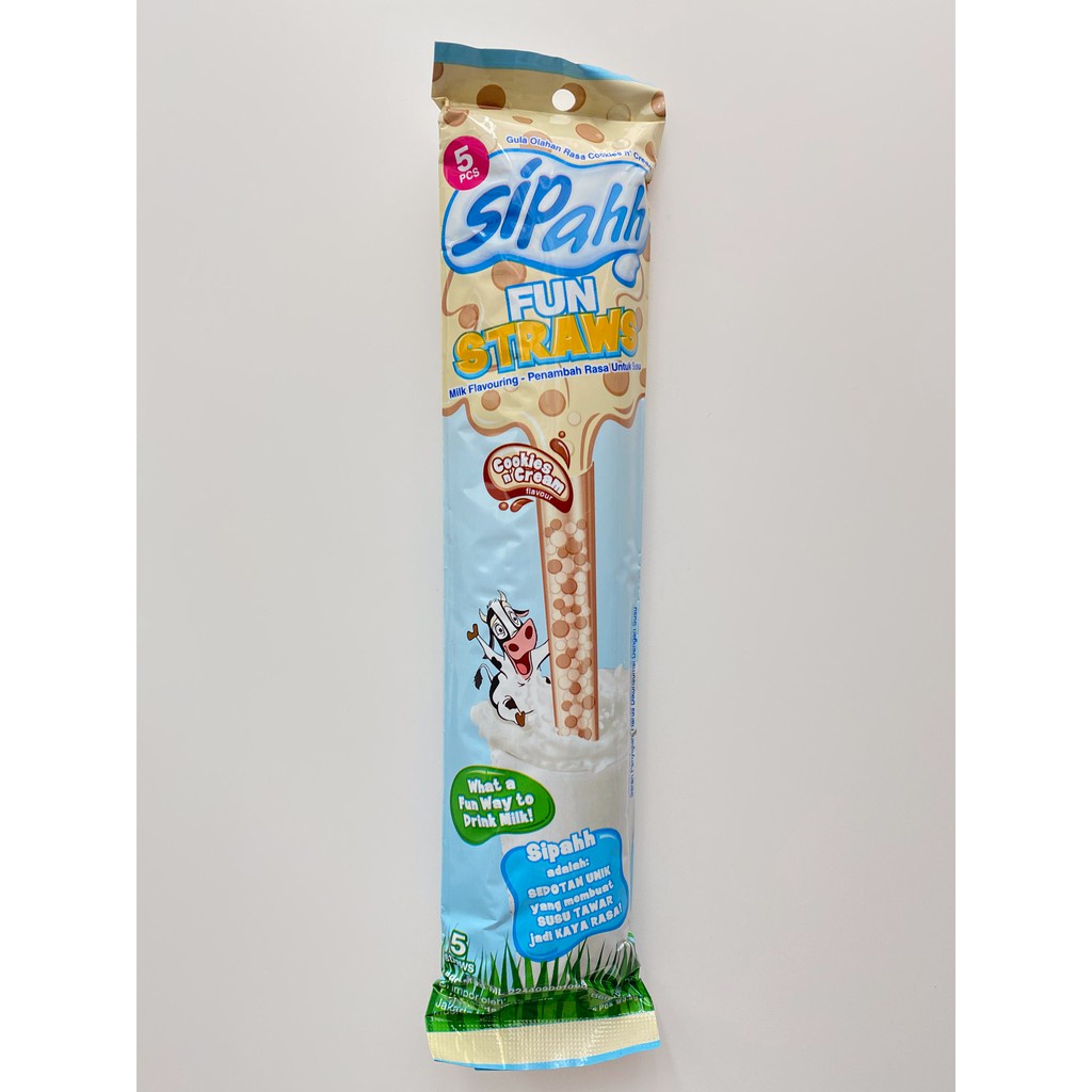 

【BEBAS BIAYA KIRIM】 Sipahh Fun Straw Pack 5's (Cookies & Cream)
