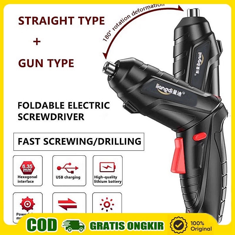 Bor Mini  / 4 PCS Mesin Bor Cordless Mini Screwdriver bor listrik Baterai 4.2V Cas Bor Tangan Alat P