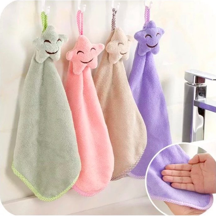 Cod Kain Lap Serbet Handuk Tangan Bintang Star Hand Towel Handuk Kebersihan