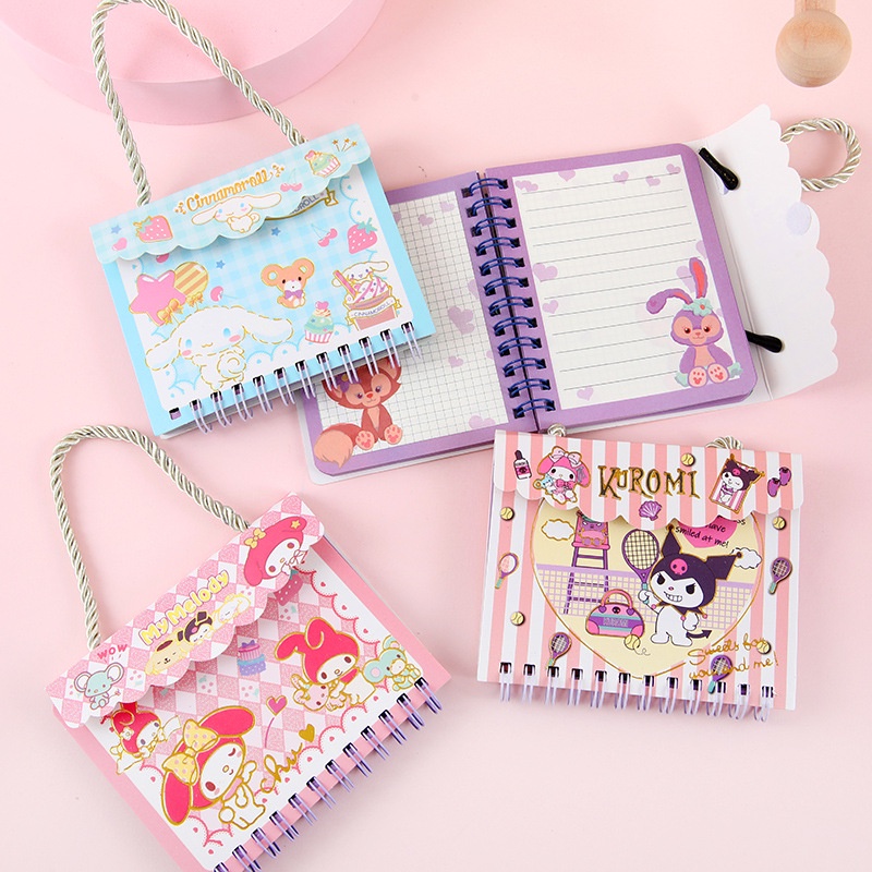 

(70LMBR) RING NOTE BOOK NEW EDITION MOTIF SANRIO / BUKU NOTE TALI CINNAMOROL MELODY KUROMI