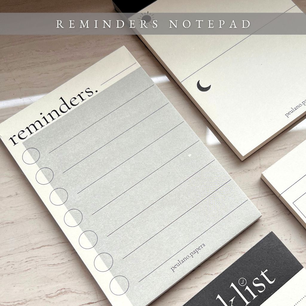 

Reminders Notepad Memo Memopad Planner by peulanopapers