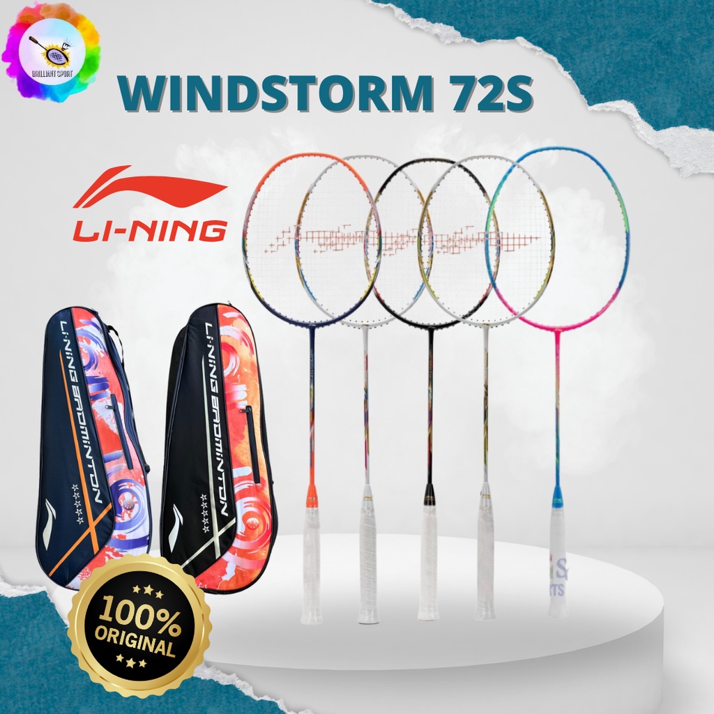 RAKET BADMINTON LINING WINDSTORM 72S WINDSTORM 72 S WS72S WS 72 S ORIGINAL