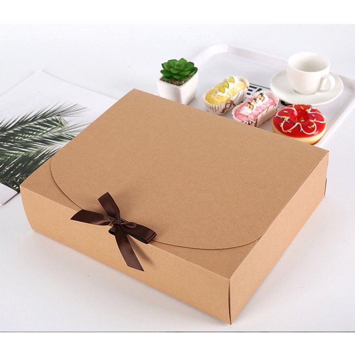 

XXL kotak kado pita Kotak baju Kotak sembako Kotak cupcake cookies - Cokelat