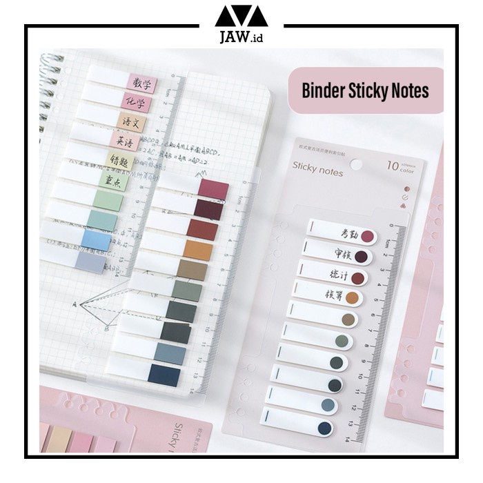 

JAW.id Sticky note warna pastel PET untuk pembatas penanda Dividerbuku