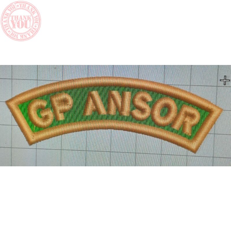 Bordir Bordir lokasi ansor  timbul Bordir Nama Dadabisa pesan satuan