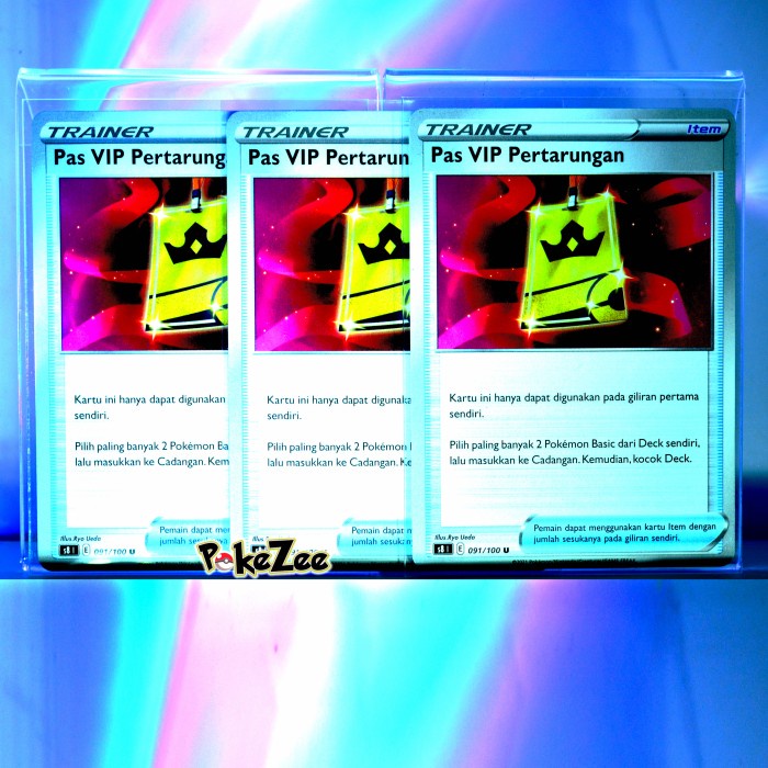 Pas VIP Pertarungan S8 091/100 U Kartu Trainer Pokemon TCG Indonesia