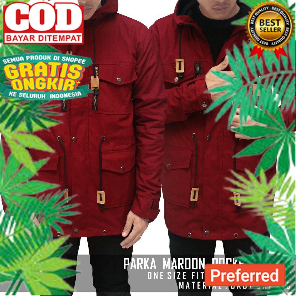 Sensor Jaket Parka Pocket Zipper Pria// ANAK DEWASA REMAJA JAKET EKREN JAKET MURAH JAKET PARKA JAKET
