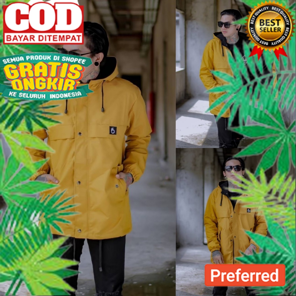 DOUBLE ONE - Jaket Hoodie Pria Outdoor Taslan Original The Bojiel / Jaket Parka Parasut / Jaket Hood