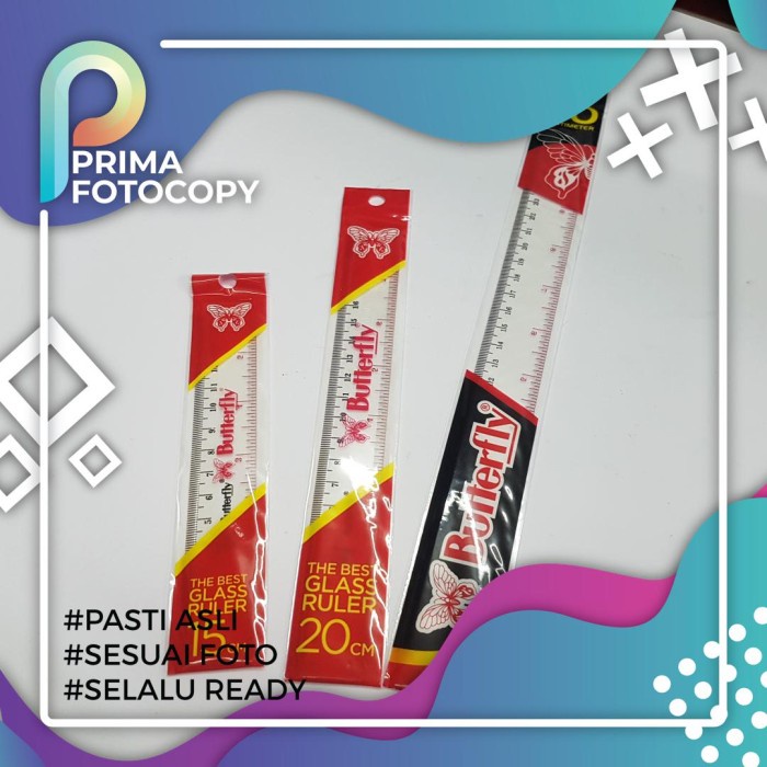

Penggaris Plastik / Penggaris Butterfly Mistar 15cm 20cm 30cm