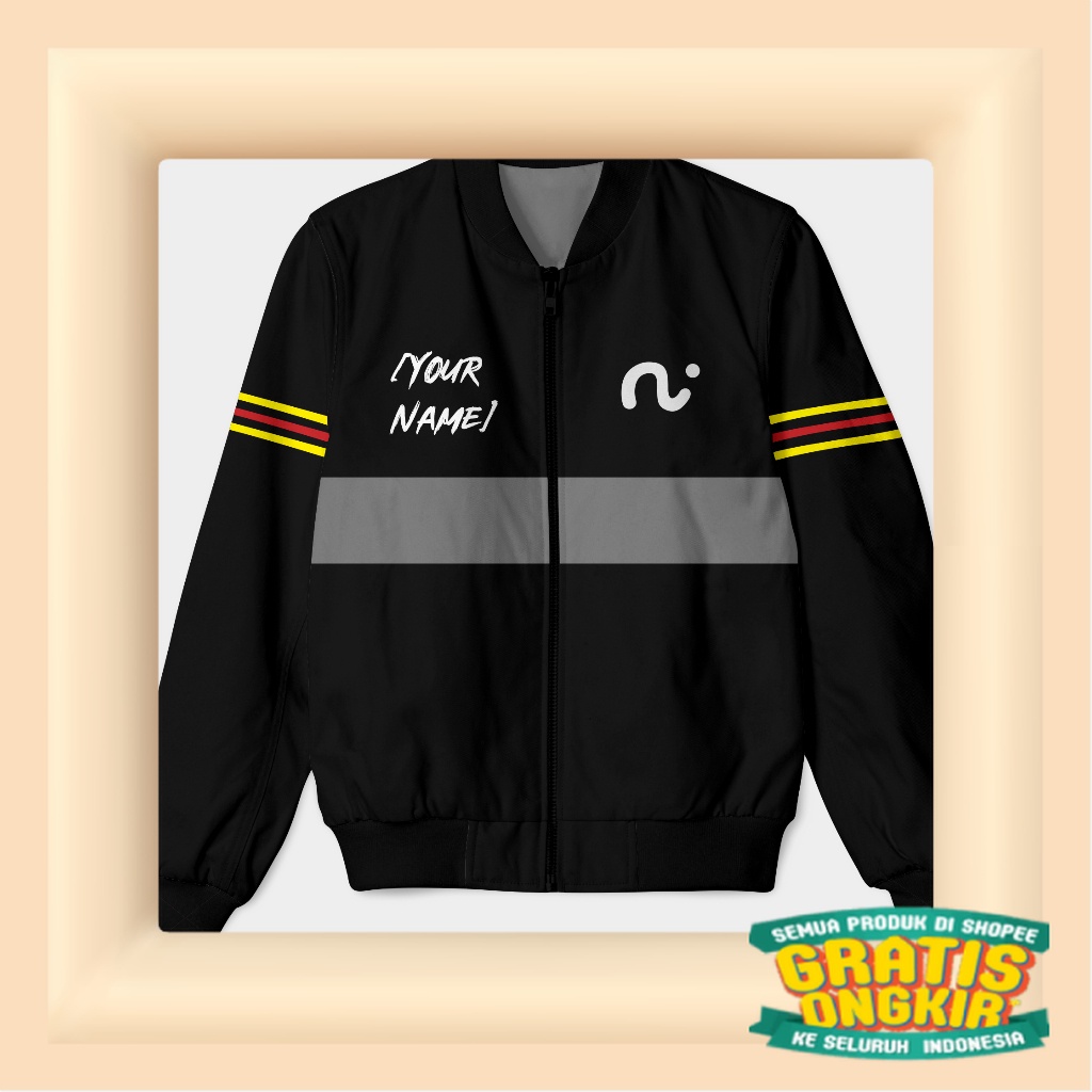 Jaket Kamen Rider Black Cosplay Bomber Style Bahan Halus Lembut Tebal Printing Sublim Bukan Sablon B