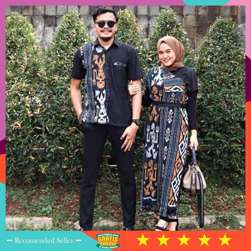 ⭐⭐⭐⭐⭐ Baju Couple Premium murah Untuk anak remaja Pasangan Romantis / READY STOK  couple set Tenun -