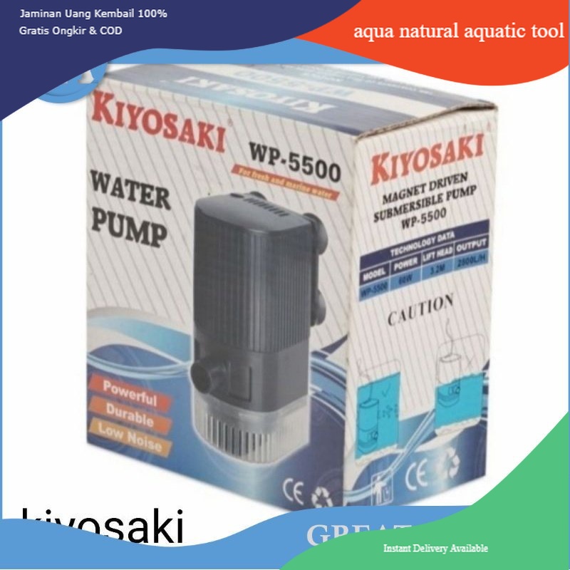 kiyosaki wp 5500 power head pompa celup air aquarium kolam ikan hias