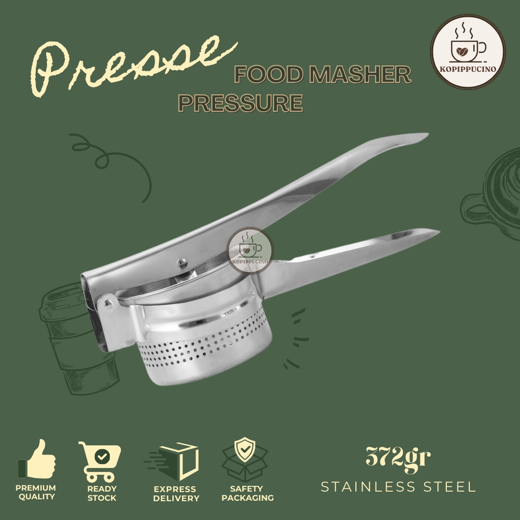 Alat Penghancur Stainless untuk Kentang Jeruk Buah Sayuran PRESSE Food Masher Pressure