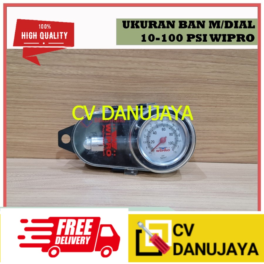 Ukuran Ban Model Dial 10-100 Psi - Wipro WP 105