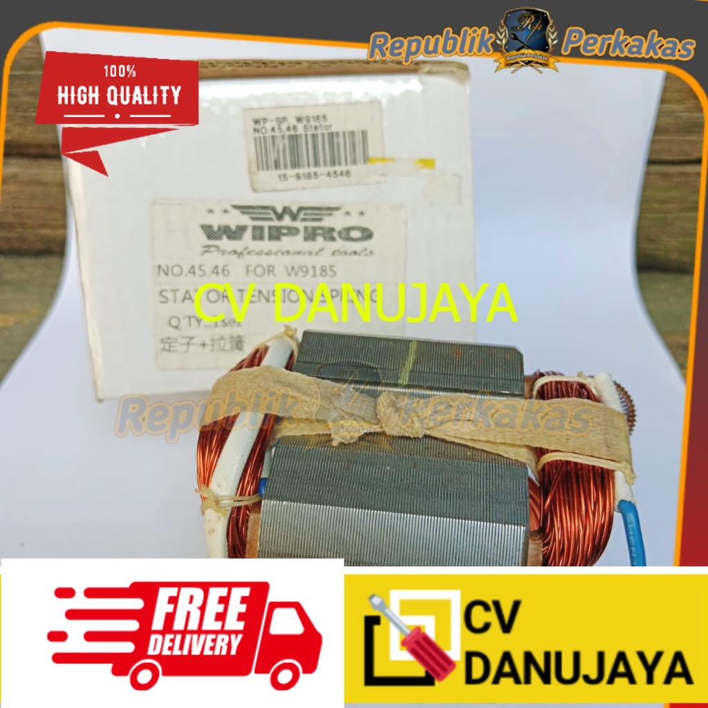 Wipro Stator / Pel / Gulungan W9185 untuk Mesin Circularsaw W9185