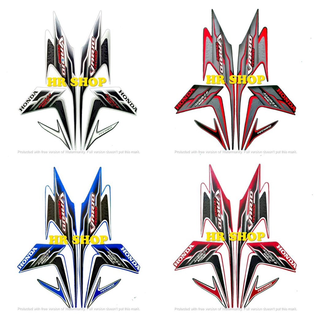 STIKER STRIPING MOTOR VARIO TECHNO 110 2010 STRIPING VARIO TECHNO 2010 STANDAR 1SET