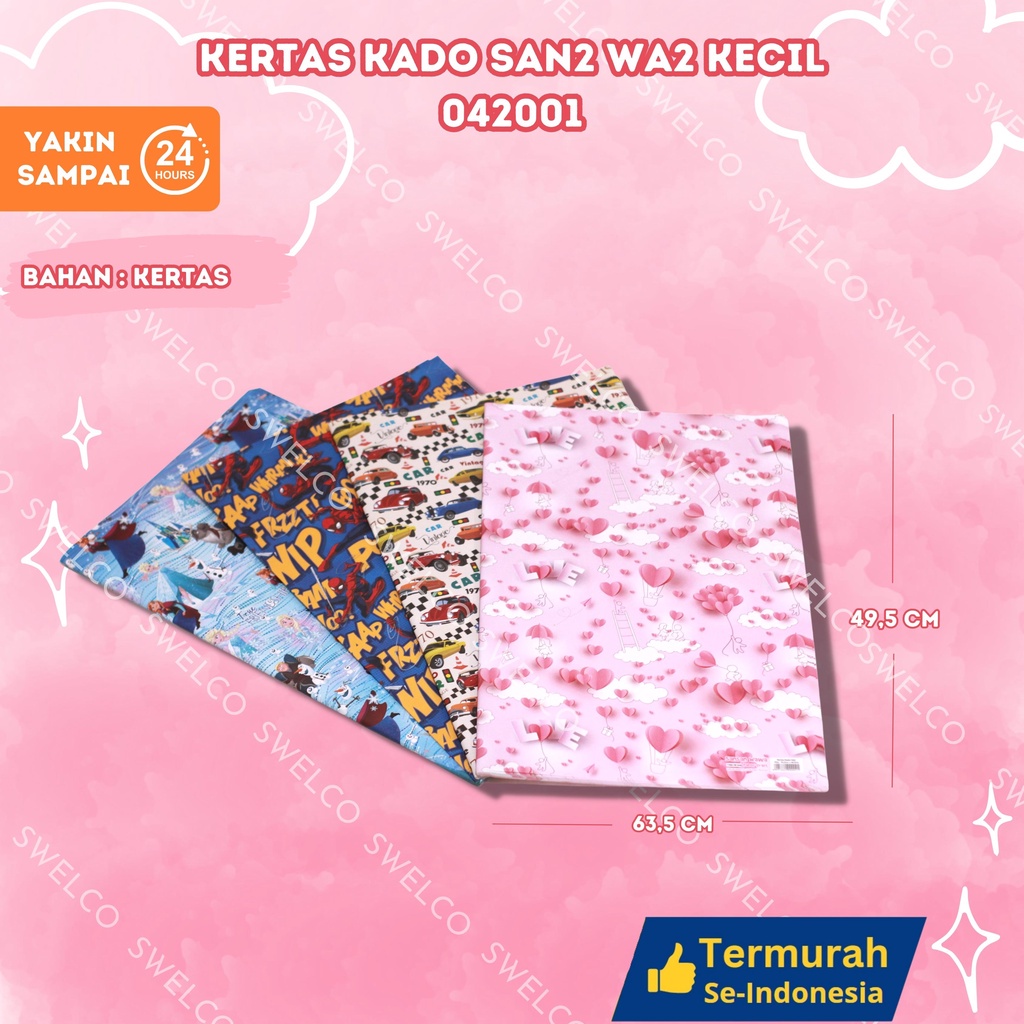 

Kertas Kado Motif Kertas Kado Sansanwawa Kecil Bungkus Kado