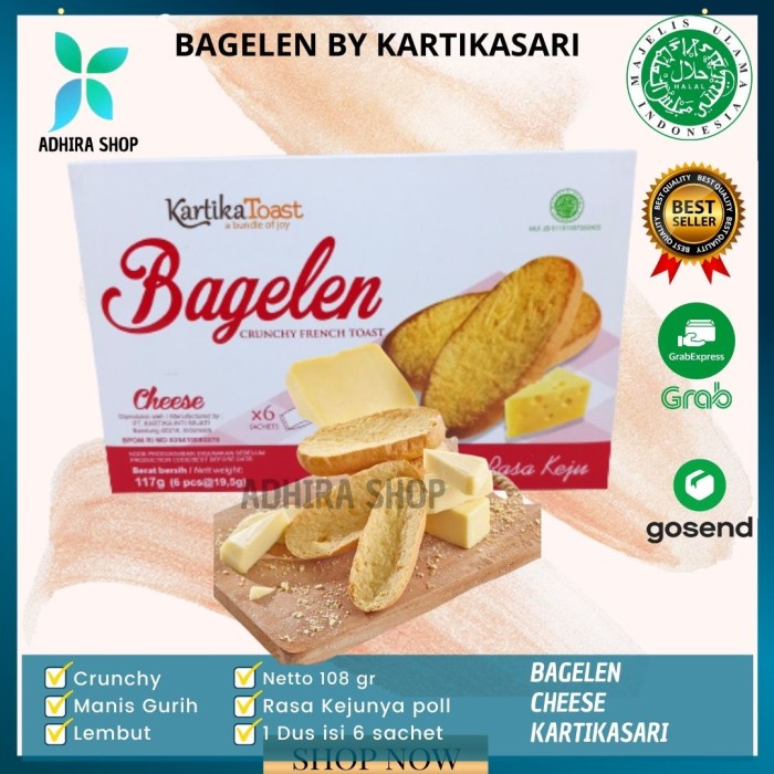 

Bagelen Kartika Toast 1 Dus Isi 6 Sachet Rasa Cheese Keju Bagelan