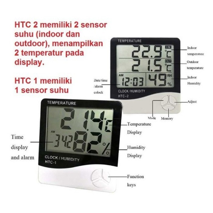Thermometer Hygrometer Ruangan Alat Ukur Suhu dan Kelembaban Ruangan