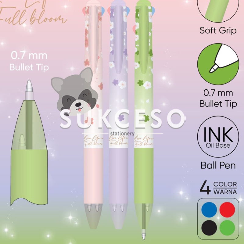 

Joyko Pulpen 0.7mm BP-366 Quaco 5 / Pulpen 4 Warna