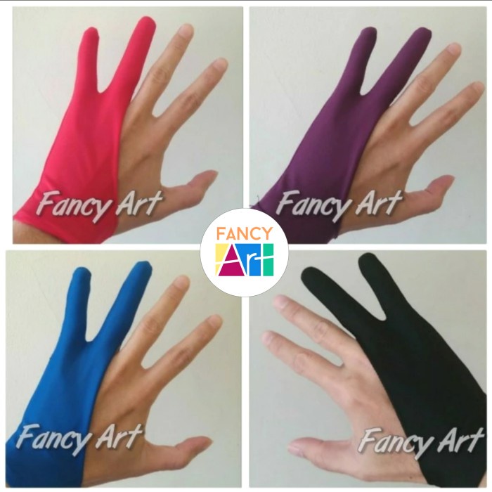 

[[ JS - BEST SELLER ]] Artist Color Drawing Glove size S M L - Biru, M