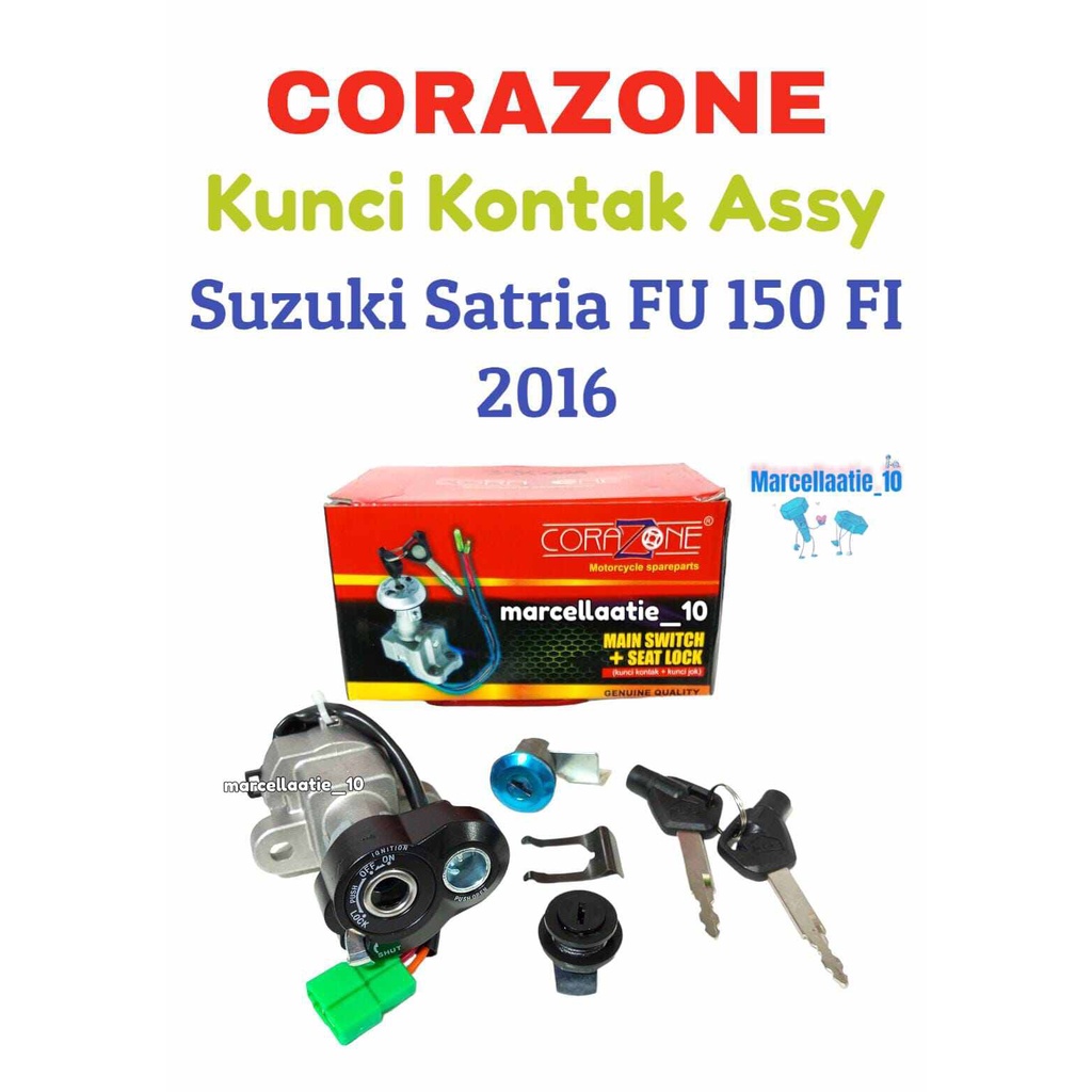 1 SET CORAZONE KUNCI KONTAK ASSY SUZUKI SATRIA FU 150 FI 2016 KUNCI KONTAK MURAH MOTOR SATRIA FU 150