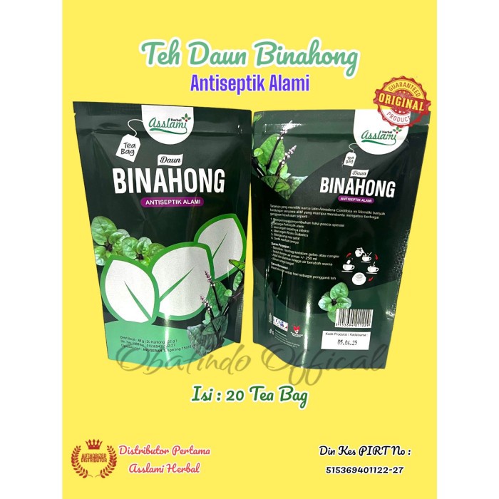 

COD Daun Binahong | Teh Celup Daun Binahong Murni Asslami | Antiseptik kemasan pouch Mempercepat penyembuhan luka, Sebagai antiseptik alami