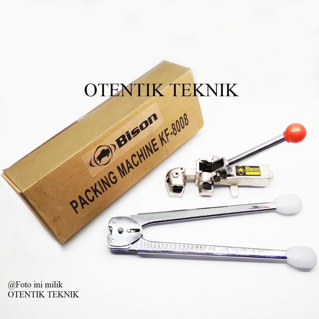 BISON Packing Peti 15mm Besi - Mesin Klem Kayu 5/8" - PLAT HEZER - Alat strap Tali Besi