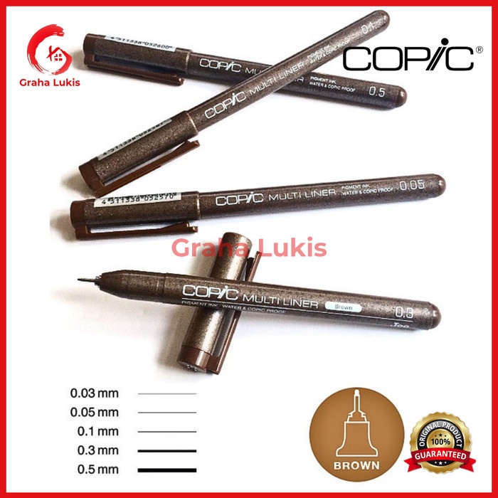 

Copic Multiliner Brown ukuran 003 - 05 - 0.5