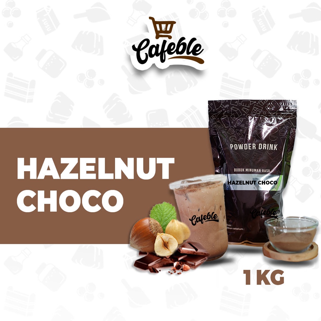 

COD Cafeble Bubuk Minuman Premium Rasa Hazelnut Choco Kemasan 1 kg