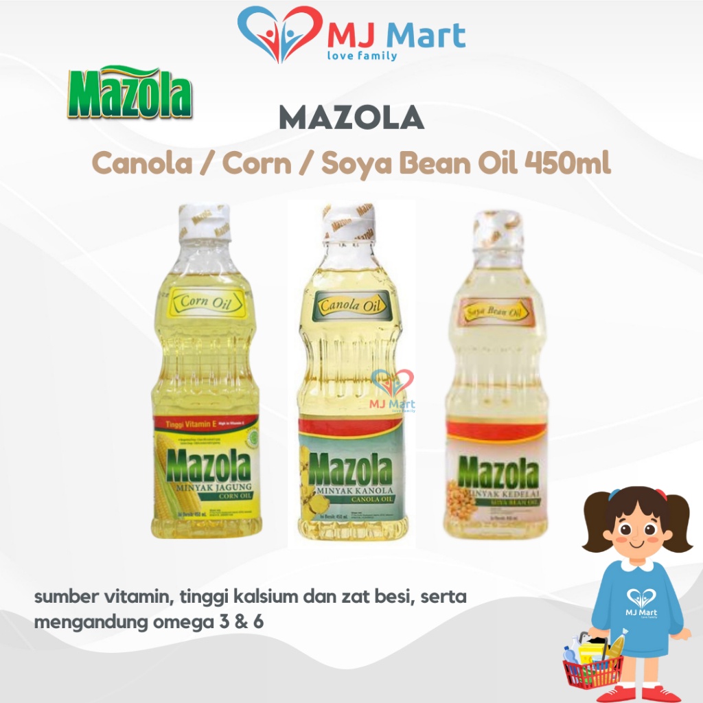 

COD Mazola Canola Oil / Minyak Kanola / Soya Bean / Minyak Kedelai / Corn Oil / Minyak Jagung 450ml