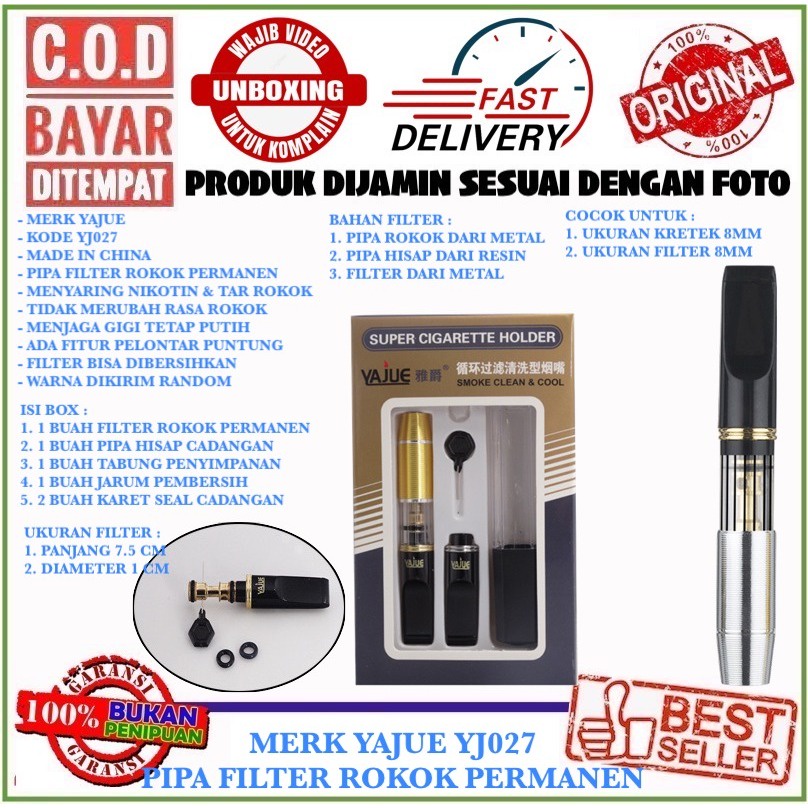 YAJUE YJ027 PIPA FILTER SARINGAN ASAP PERMANEN KHUSUS 8MM