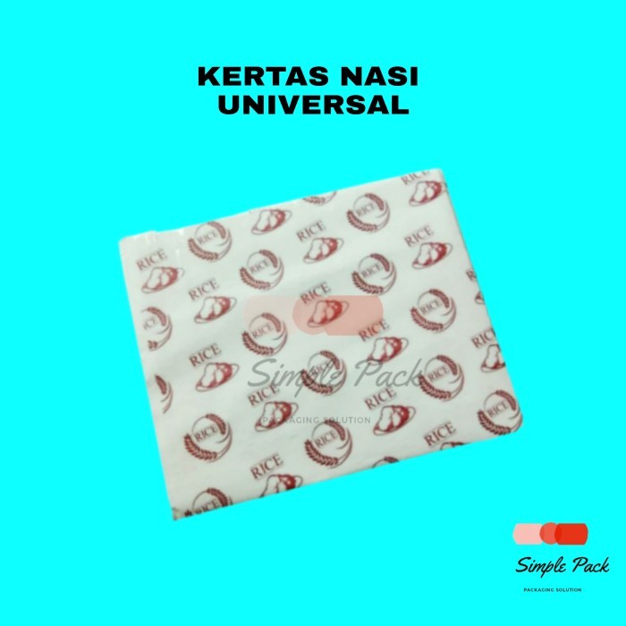 Kertas Nasi CUSTOM | Kertas Nasi KFc | Rice Paper Wrap Simple pack