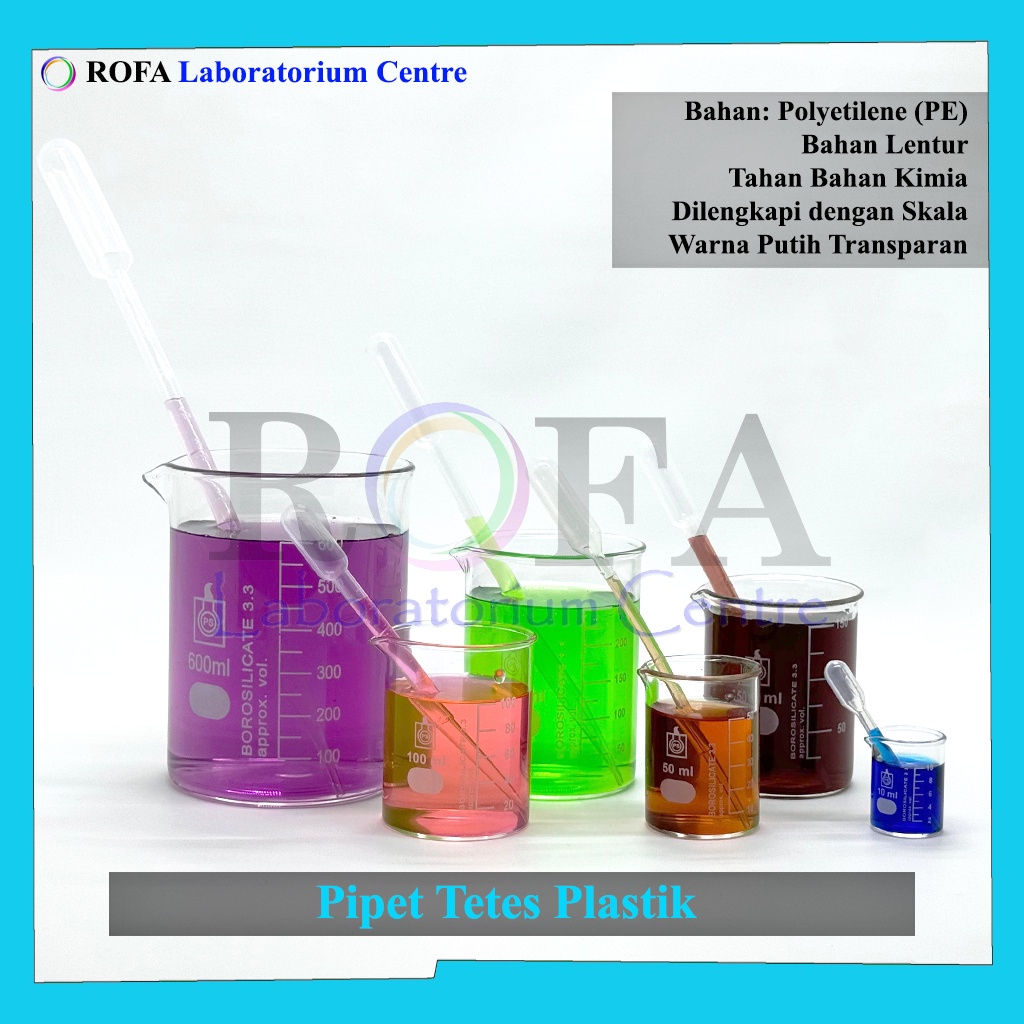 Pipet Tetes Plastik / Pipet Plastik / Pipet Pasteur / Plastic Pipette