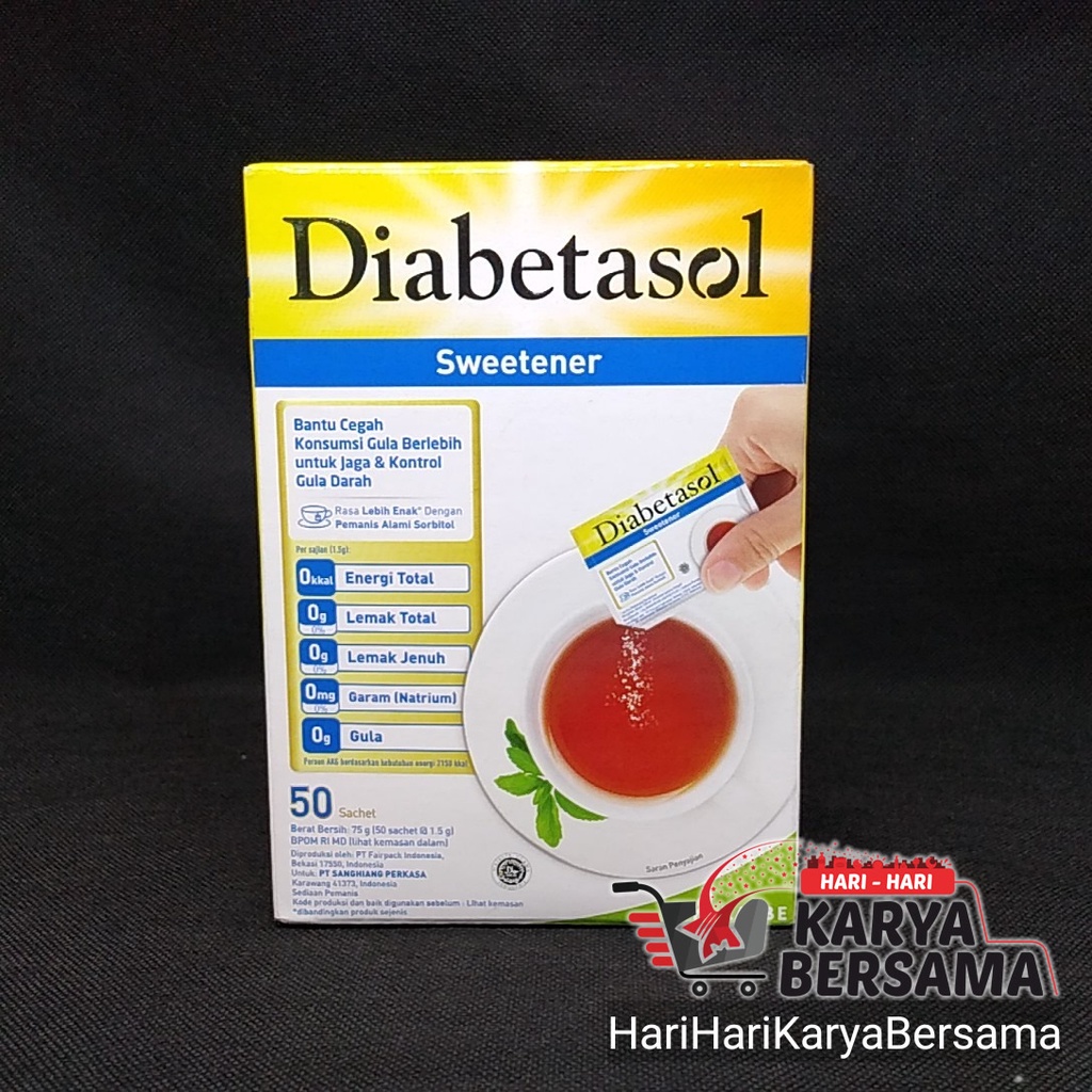 

DIABETASOL GULA ZERO CALORIE 50 SACHET