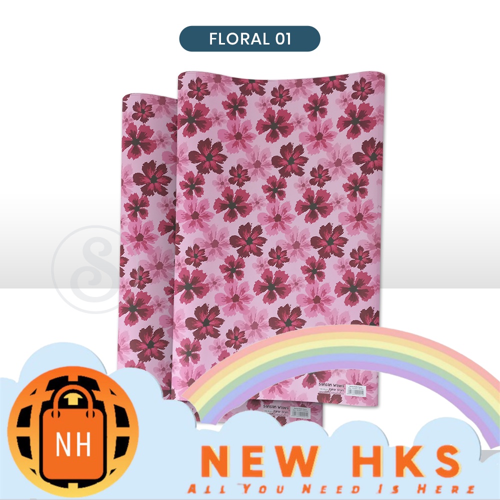 

Kertas Kado motif love bunga flower birthday ulang tahun dan lain lain
