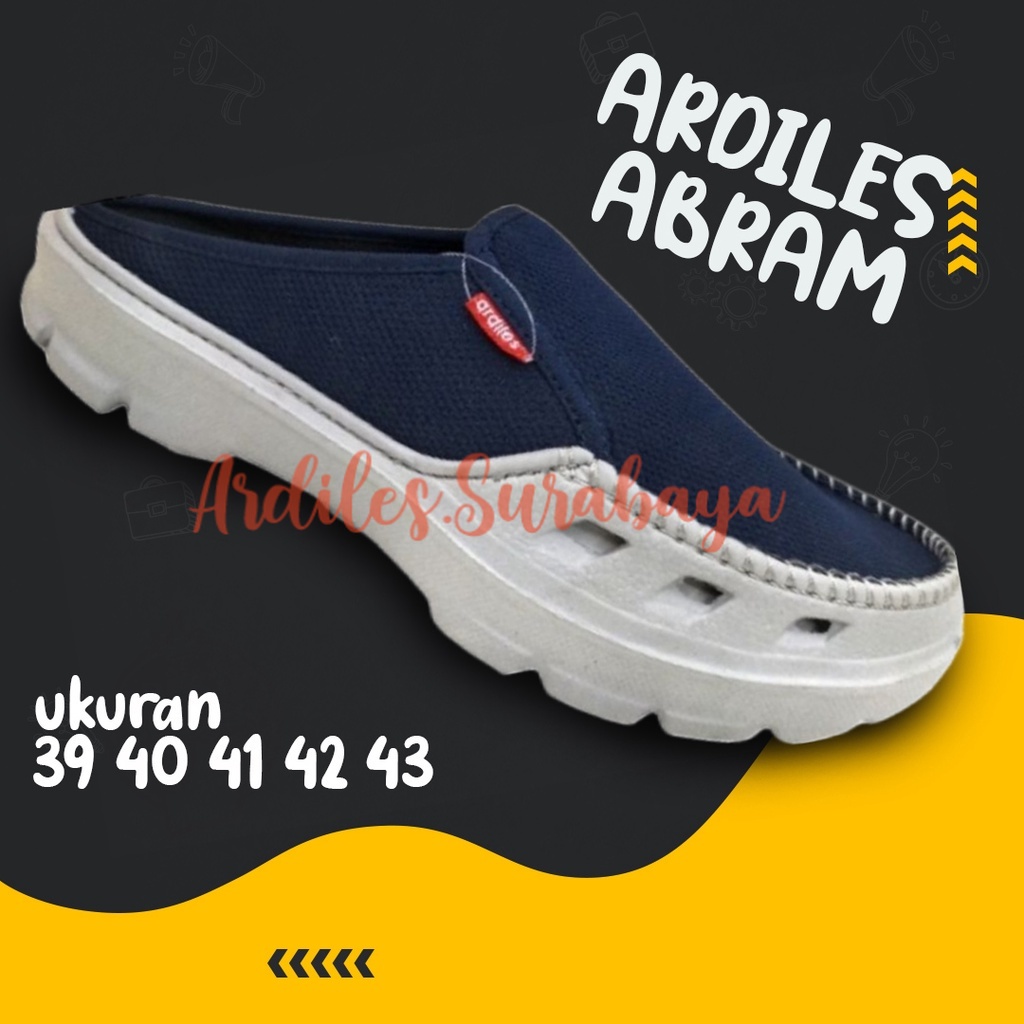 ARDILES - Selop Ardiles Manco Terbaru Warna Hitam dan Abu - Selop Original Nyaman dan Ringan