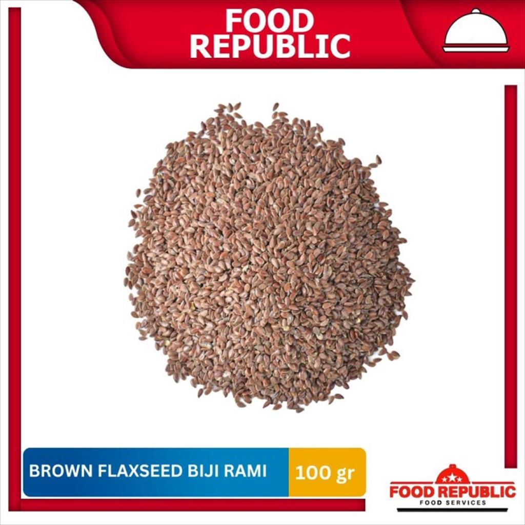 

Natural Brown Flaxseed Organic 100 Gr Biji Rami Coklat