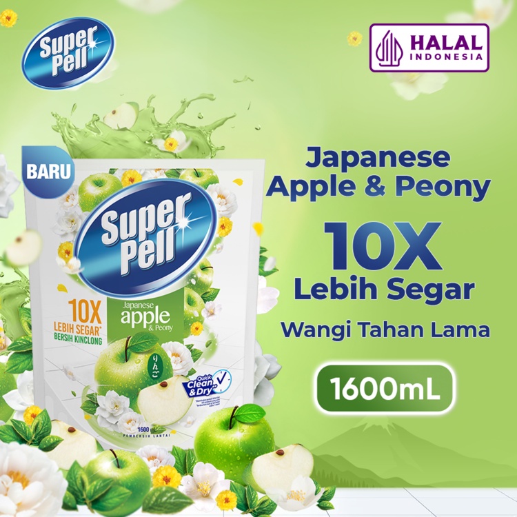 Beli 1 Vixal Hijau 750mL + 1 Superpell Korean Strawberry 770mL + 1 Wipol Cemara 750mL + 1 Vixal Biru 750mL + 1 SuperPell Green 1600mL FREE GM Bear Sikat WC Toilet (3 in 1)