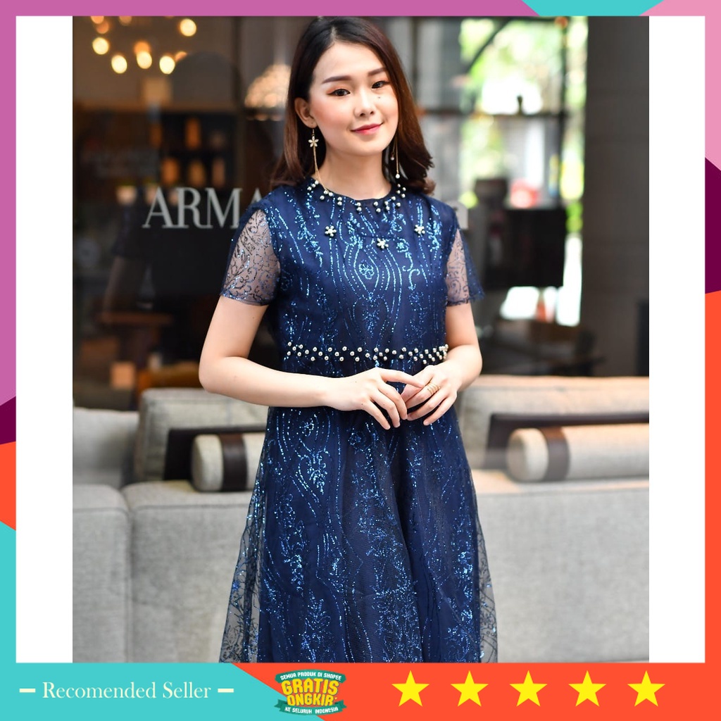 Pakaian Wanita Dress Natal Lebaran Christmas Murah Kondangan / Midi Dress Carol Valentine Paskah Nat