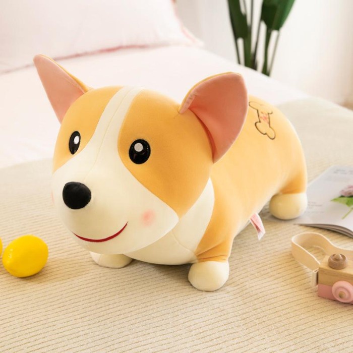 GEMESH BONEKA CORGI DOG SOFT IMPORT - baring 50cm