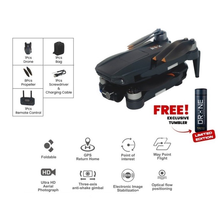 ROX X9 GPS Drone 3-Axis Gimbal 3.5KM Camera 4K 25 Min RC Quadcopter  - ROX X9 , STANDARD BOX