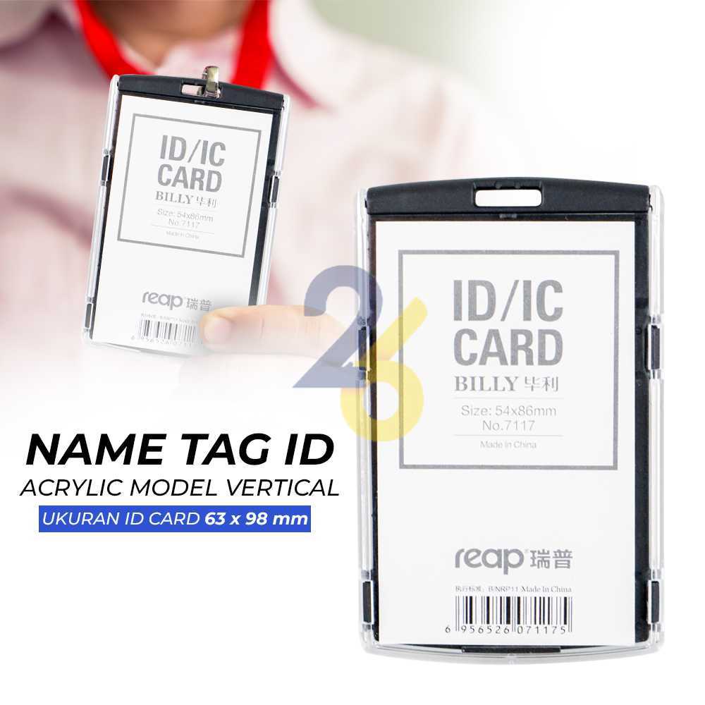 

[26] REAP Name Tag ID Acrylic Model Vertical - 7117
