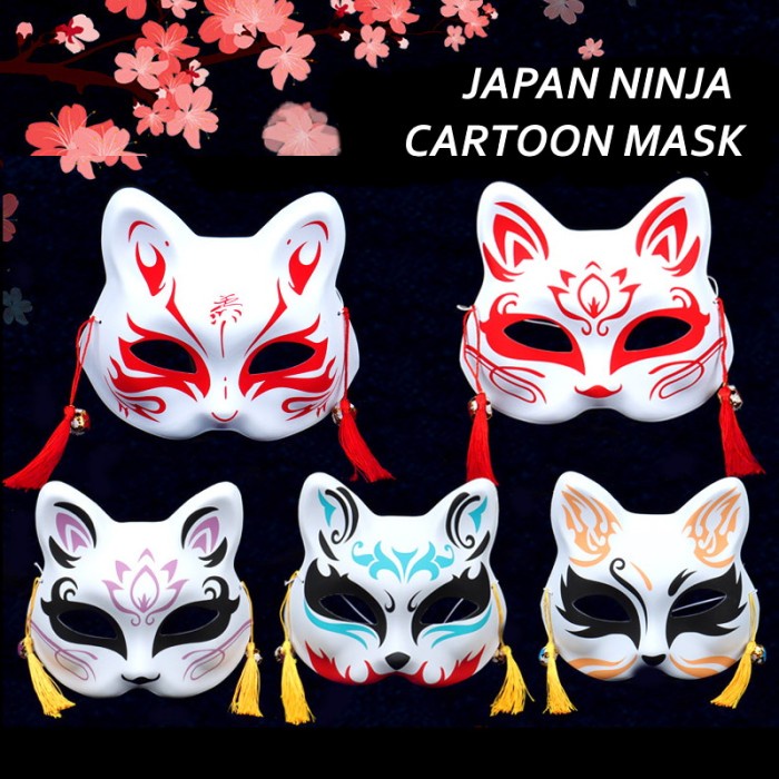 [LOGU] Topeng lucu serigala fox nezha, Mask Topeng cosplay lucu