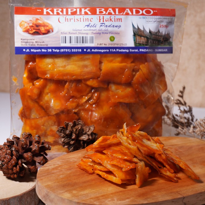 

[KUALITAS TERBAIK] Keripik Singkong Balado Panjang Christine Hakim 250gr Kripik Sanjay